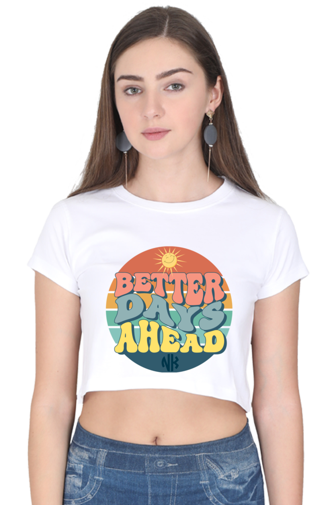 Bright Future Graphic Crop – White Color Option