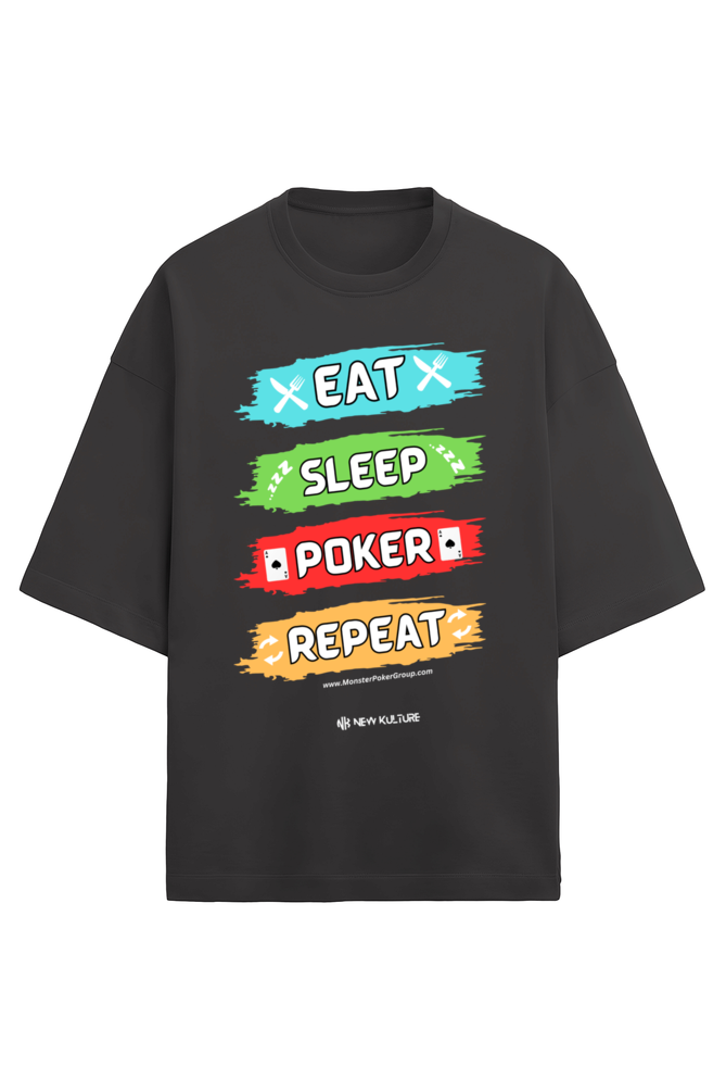 Black Poker Graphic Tee with Poker Design