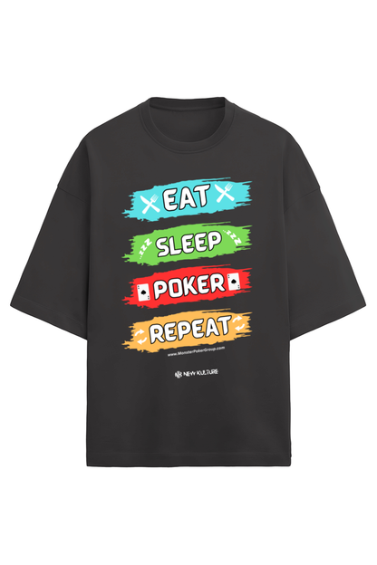 Black Poker Graphic Tee with Poker Design