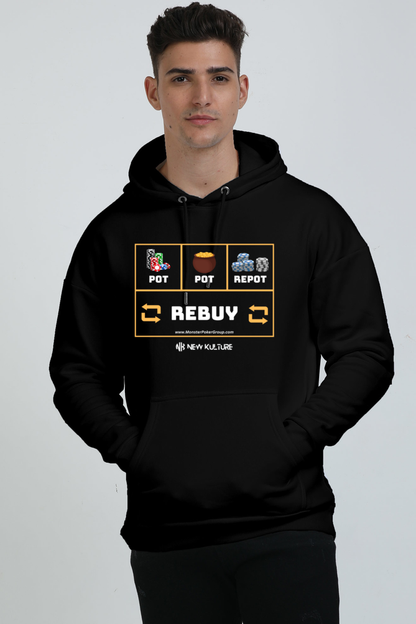 Black Poker Graphic Hoodie with Poker Design