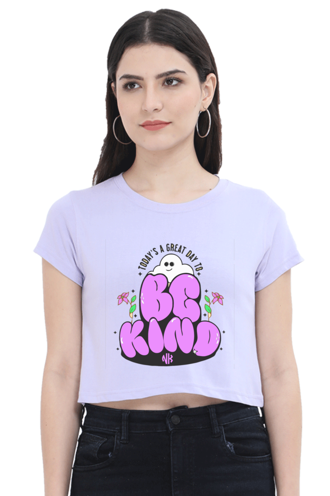 Kindness Advocate Crop Tee – Lavender