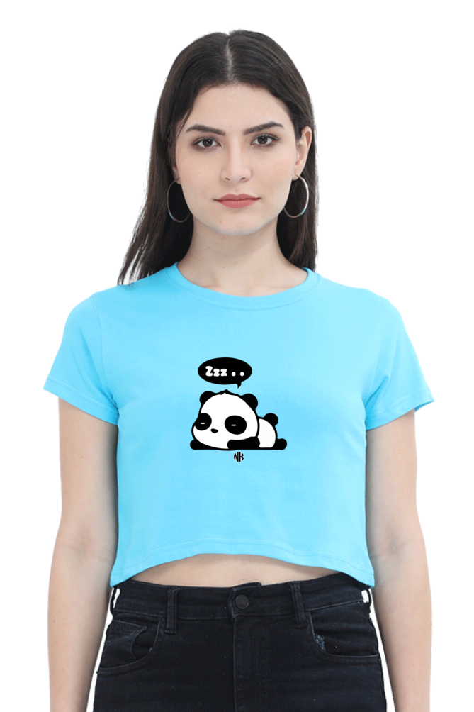 Dreamy Panda Lounge Crop – Sky Blue Edition