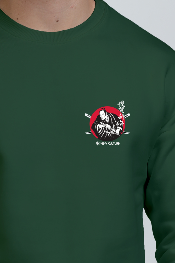 Samurai Spirit Anime Sweatshirt – Bottle Green Edition