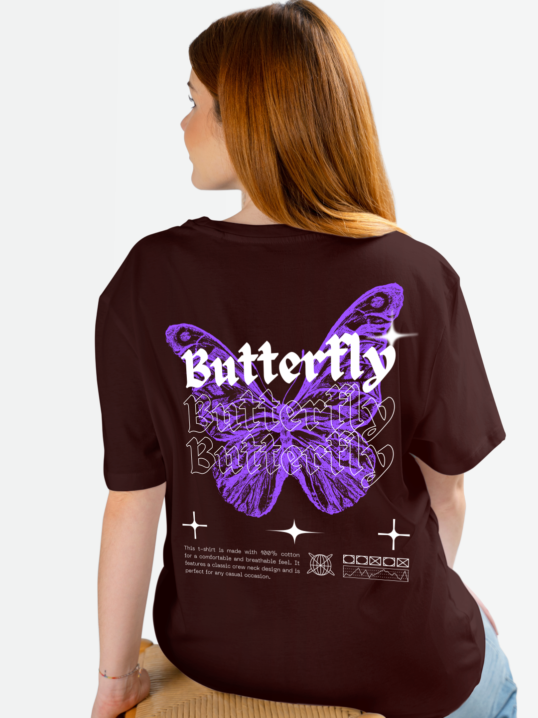 Flutterby Legacy Oversized T-shirt – Maroon Color Option