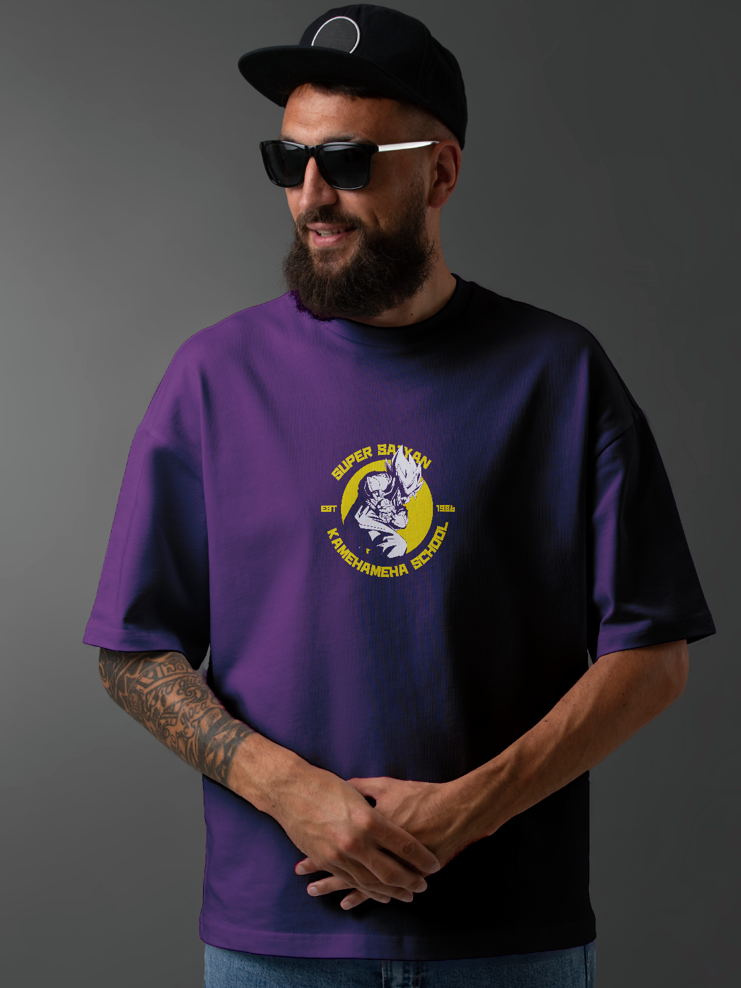 Super Saiyan Academy Pocket Tee – Purple Color Variant