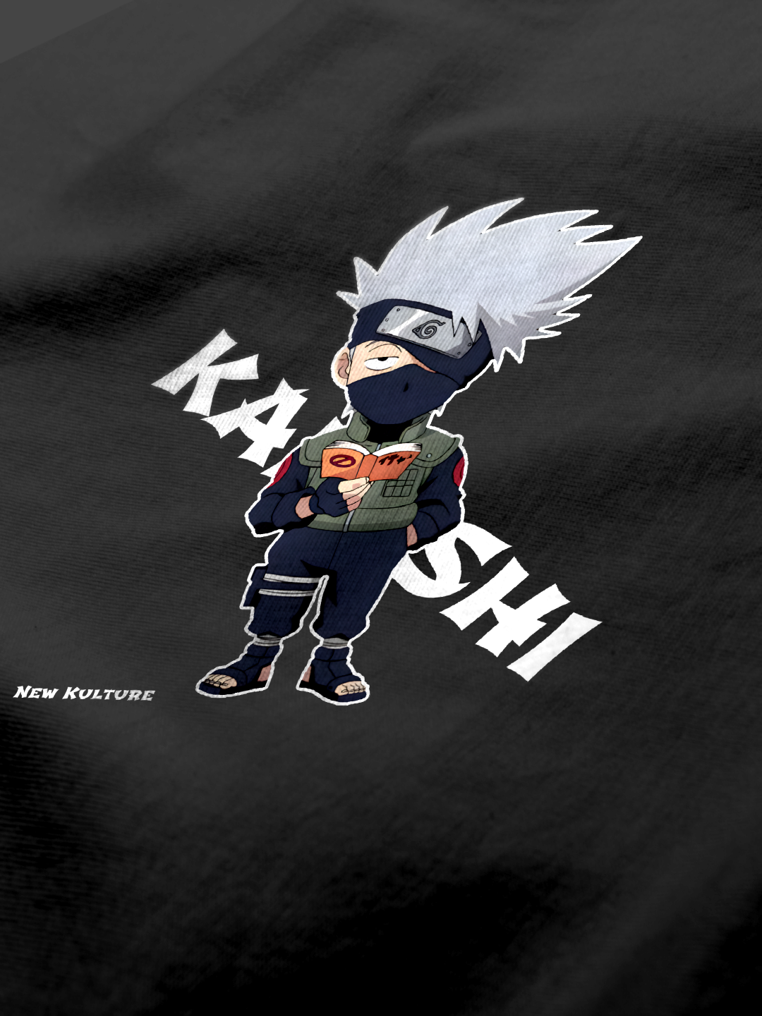 Men's Oversized Sweatshirt with Kakashi Design – Black Color Option