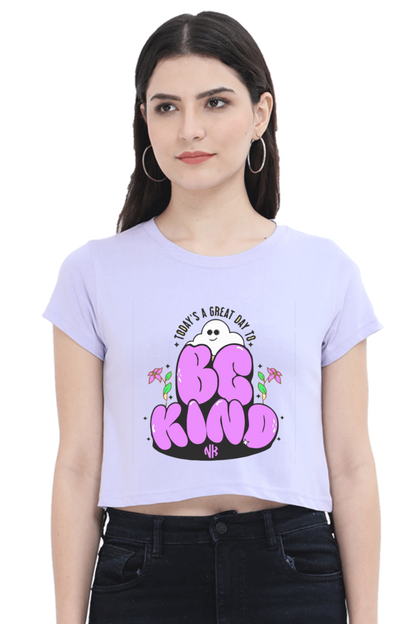 Kindness Advocate Crop Tee – Lavender