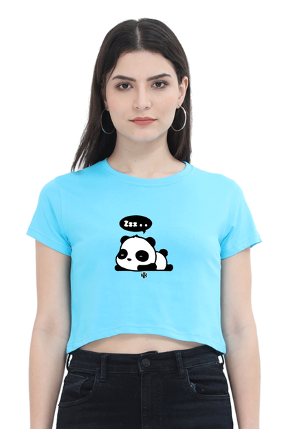 Dreamy Panda Lounge Crop – Sky Blue Edition