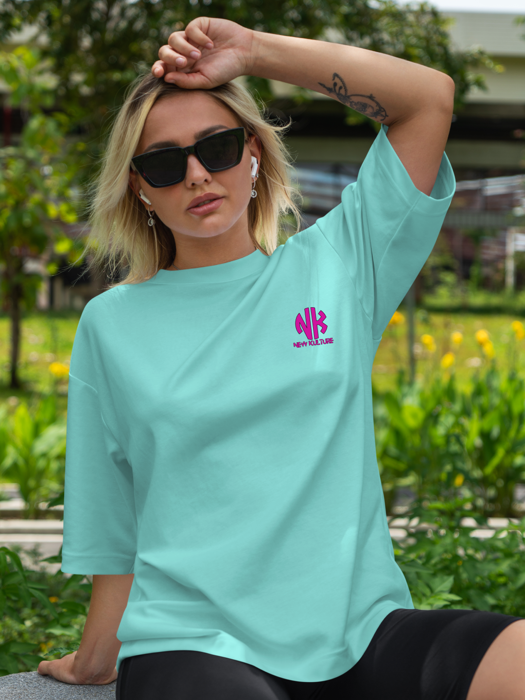 Blissful Freedom Oversized Tee – Mint Color Option