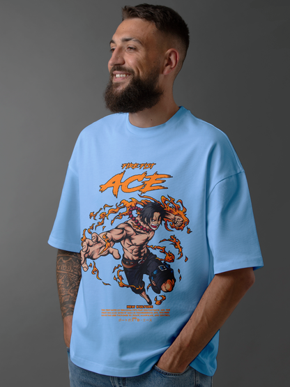 ACE's Adventure Oversized T-shirt – Baby Blue Edition