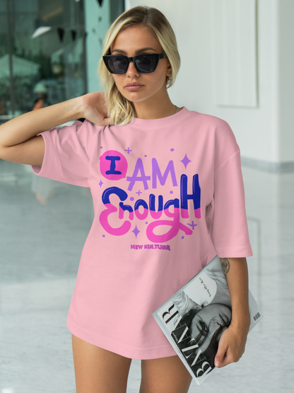 I am enough' Empowerment Tee – Light Pink Color Option