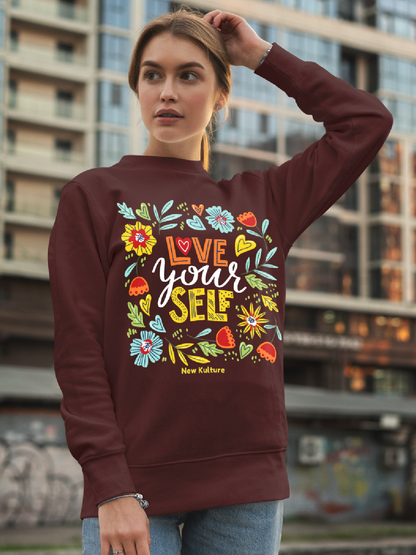 Self-Love Affirmation Women's Sweatshirt – Maroon Edition