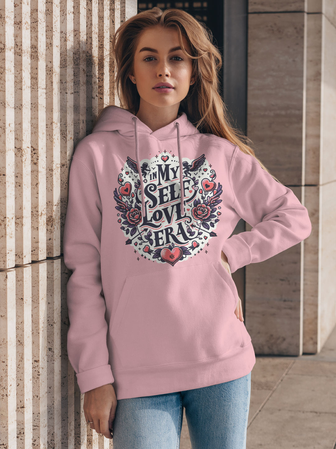 Self-Care Era Statement Hoodie – Pink Color Option