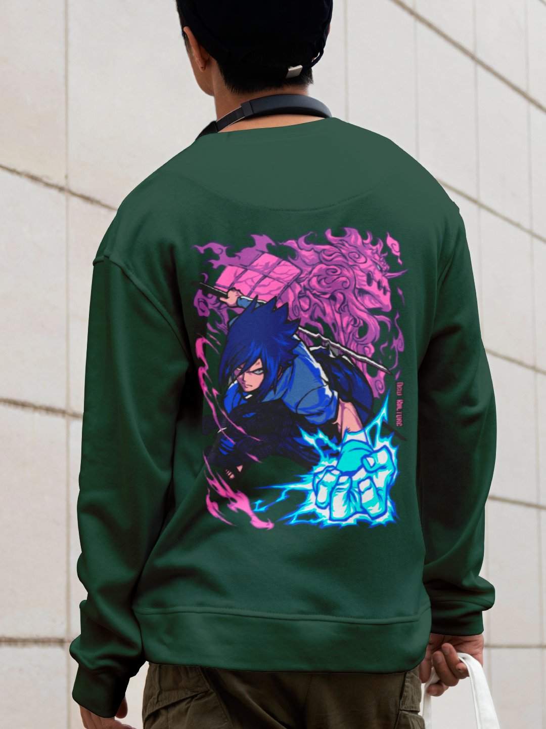 Uchiha Clan Legacy Men's Sweatshirt – Bottle Green Edition