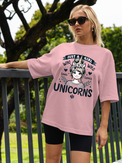 Magical Unicorn Love Women's T-shirt – Light Pink Color Option