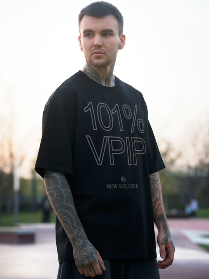 Black Poker Graphic Tee featuring 101% VPIP Design