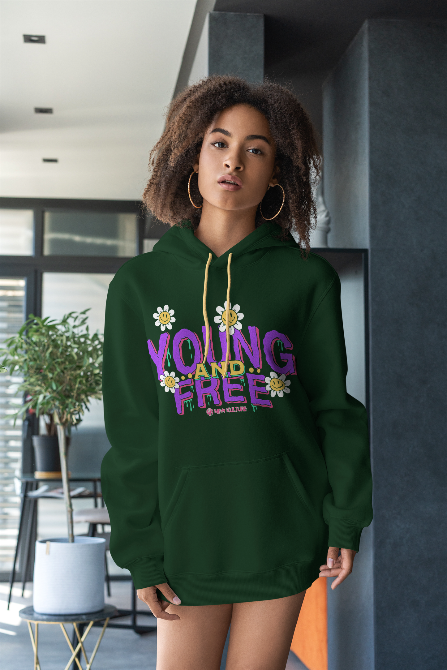 Free Spirit Hooded Sweatshirt – Bottle Green Edition