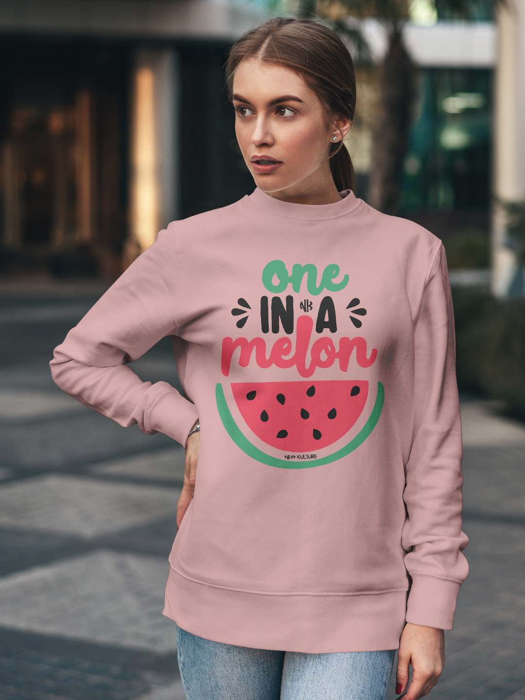 Sweet Melon Affirmation Sweatshirt – Light Pink Edition