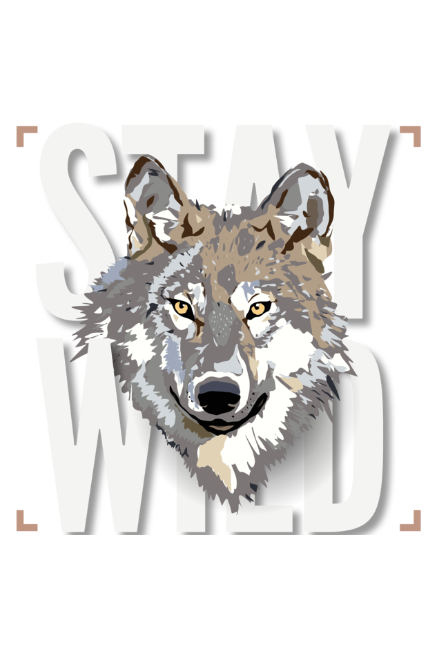 Stay Wild Wolf Men's Oversized Sweatshirt