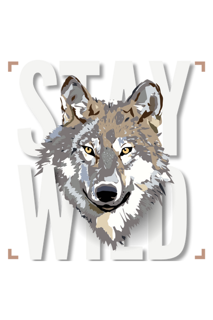 Stay Wild Wolf Men's Oversized Sweatshirt